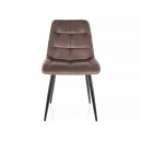 Стул SIGNAL CHIC Velvet Bluvel 38 капучино/черный